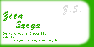 zita sarga business card